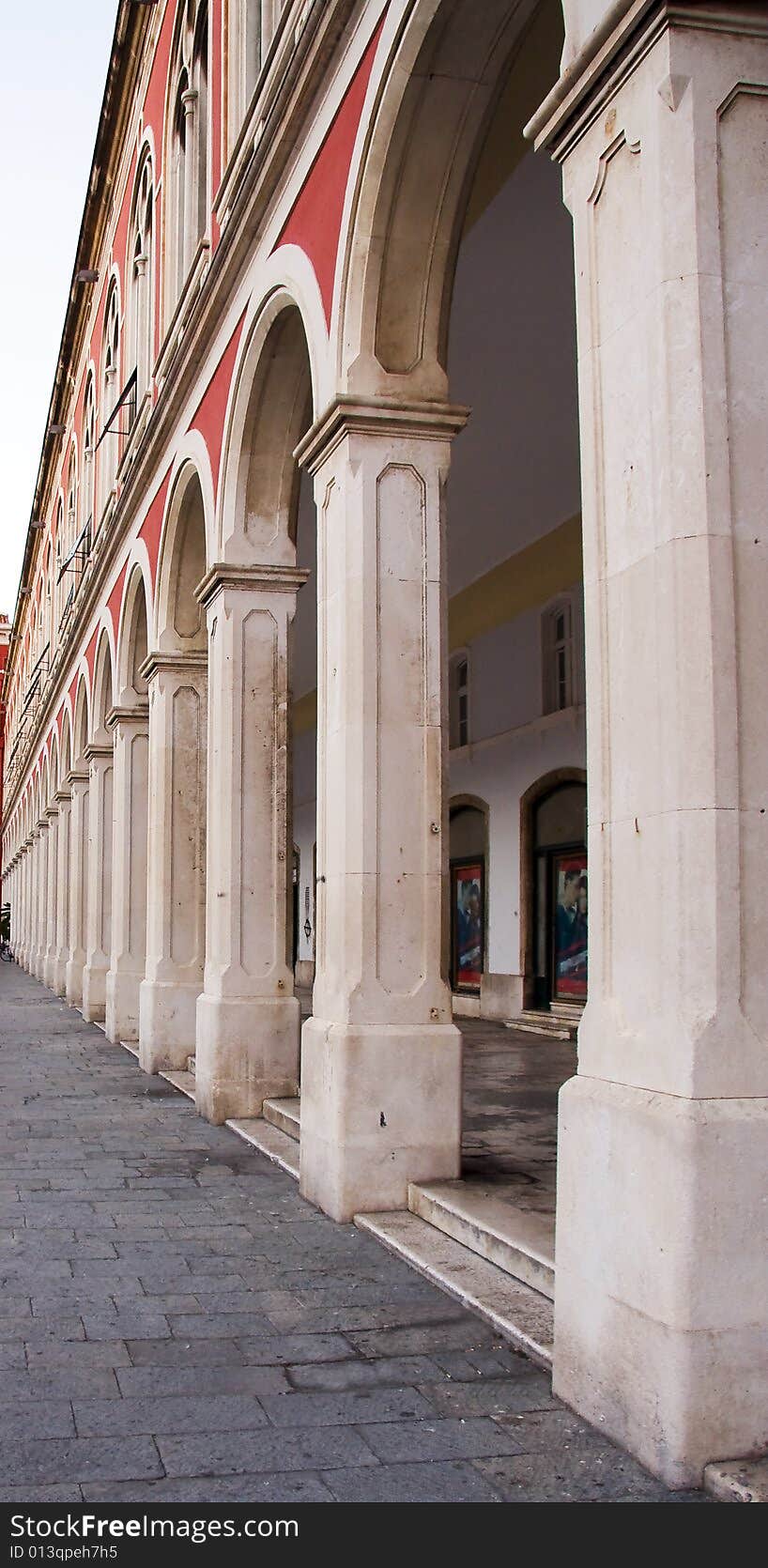 Old stone pillars at Split