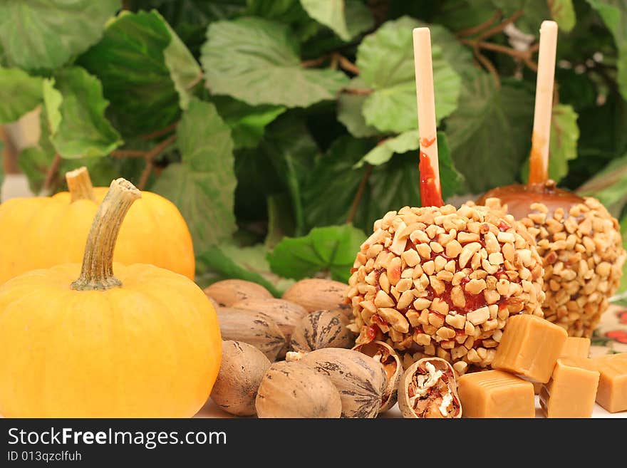 Candy Apples With Pumpkins