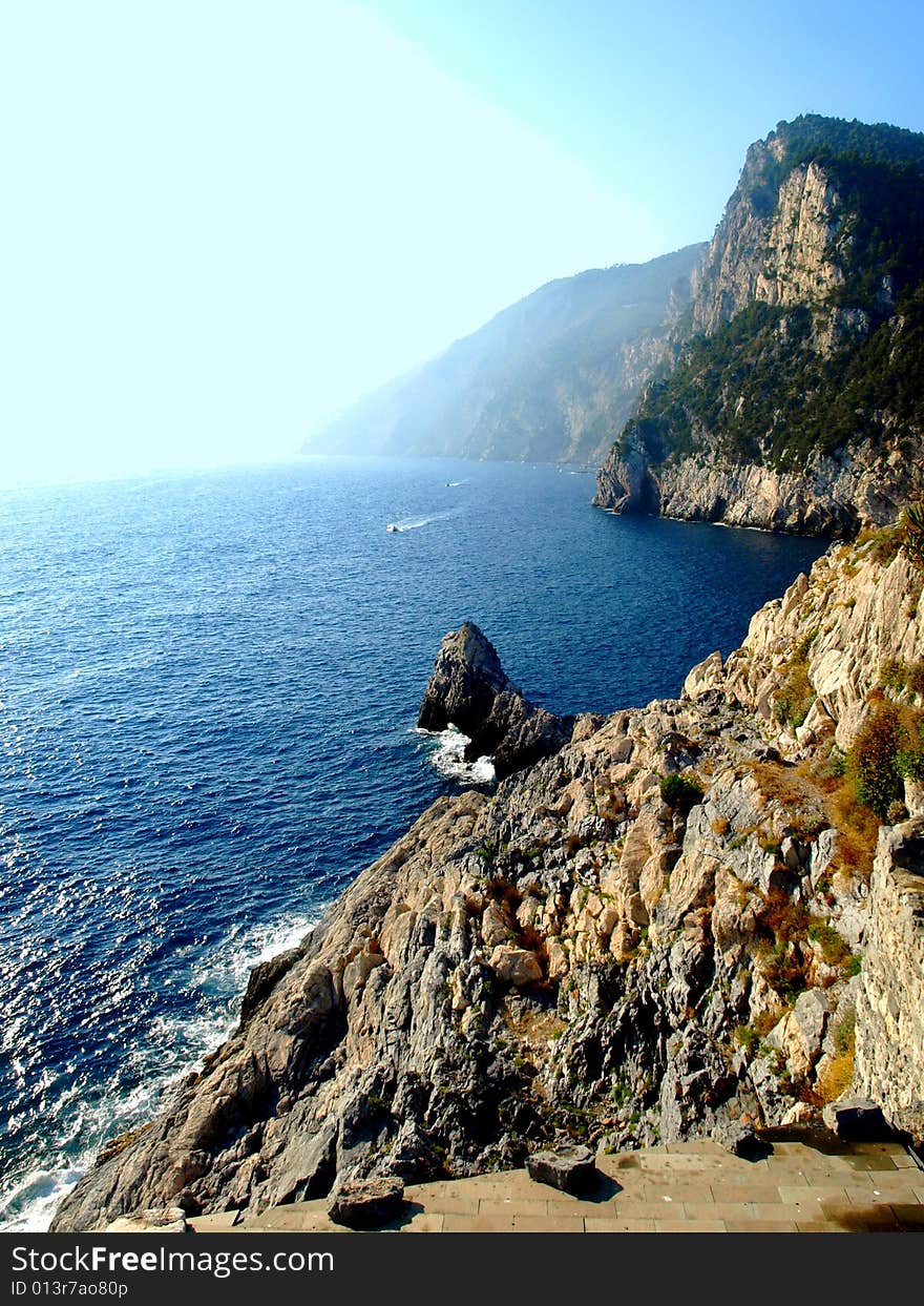 A beautiful landscape of rocks in Porto Venere. A beautiful landscape of rocks in Porto Venere