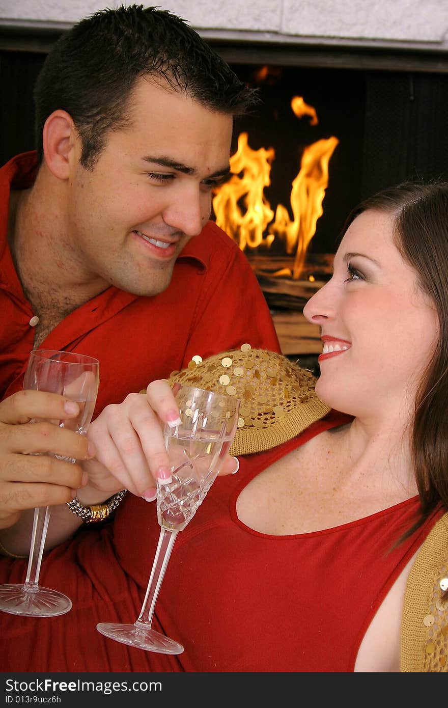 Shot of a romantic man & woman