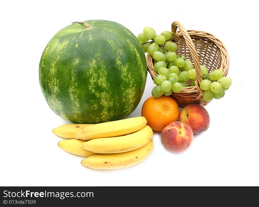 Tasty and beautiful fruit 
on a white background