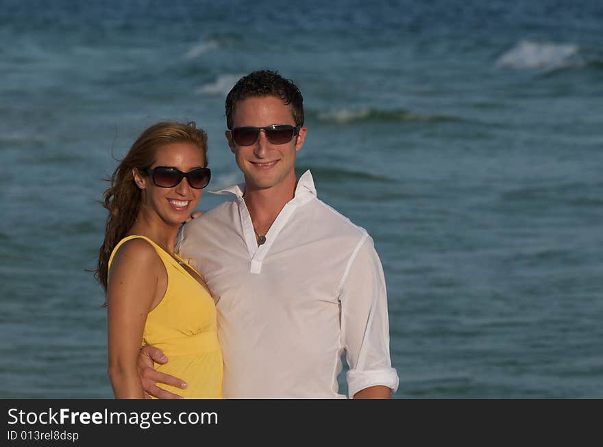 Couple on Florida Beach Horizontal