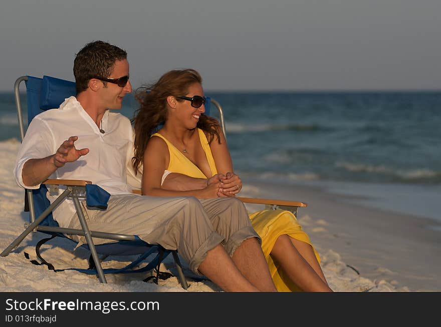 Couple on Beach in Ft. Walton. Couple on Beach in Ft. Walton