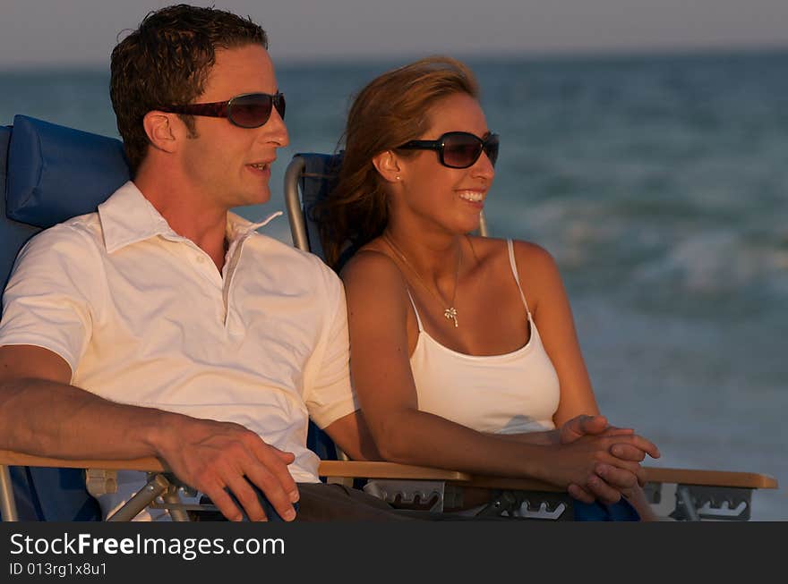 Couple on Beach in Ft. Walton. Couple on Beach in Ft. Walton