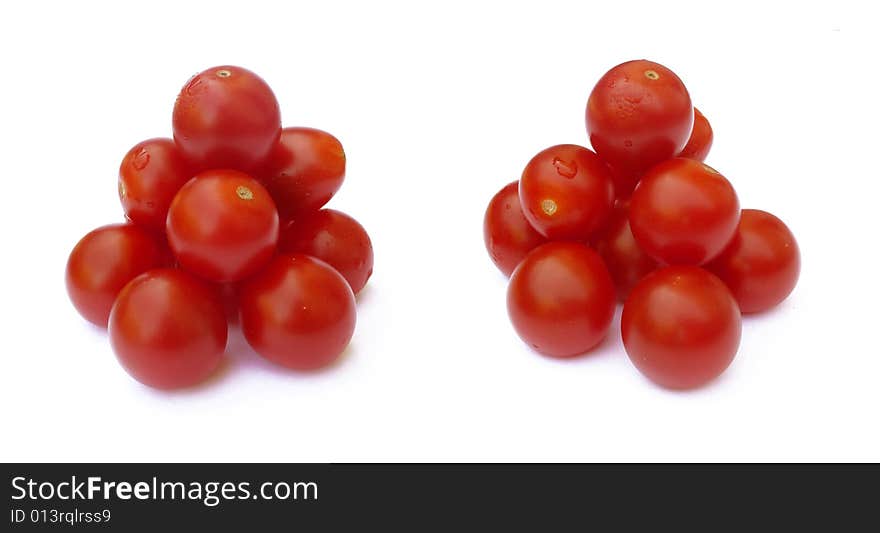 Tomatoes isolated on white background