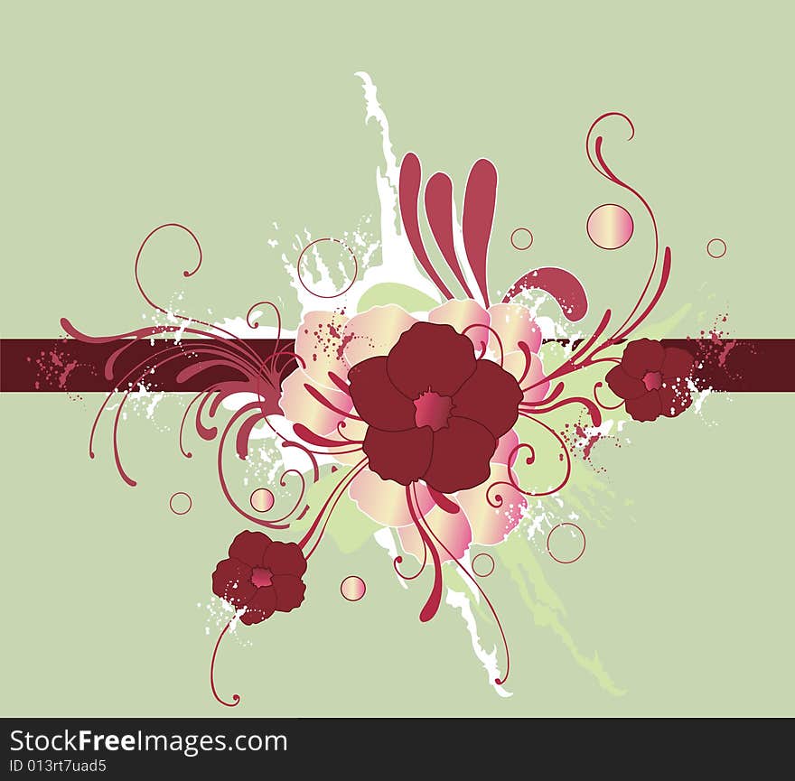 Illustration of a floral background