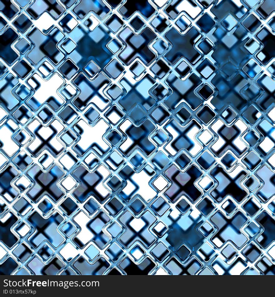 Blue glass lattice seamless texture.