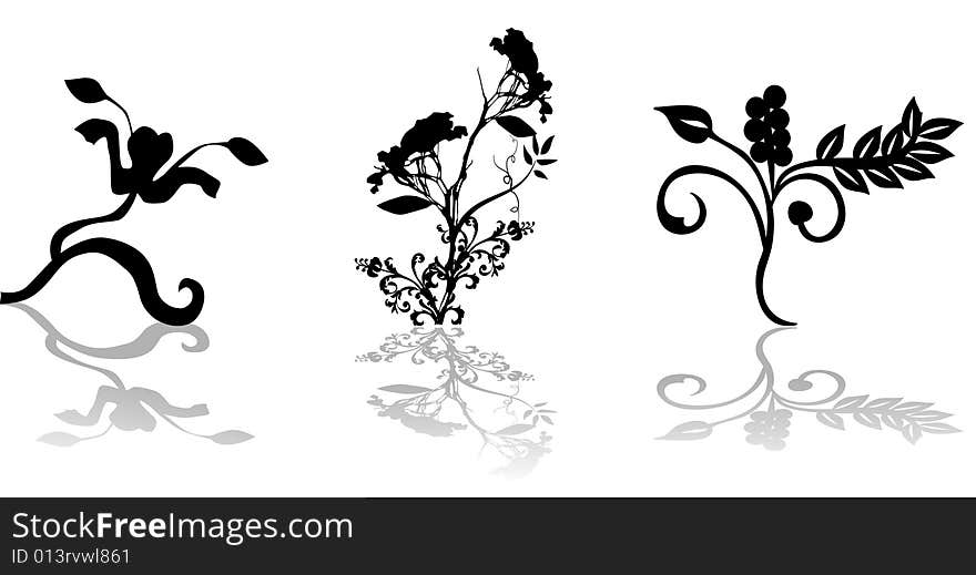 Floral background  - vector elements