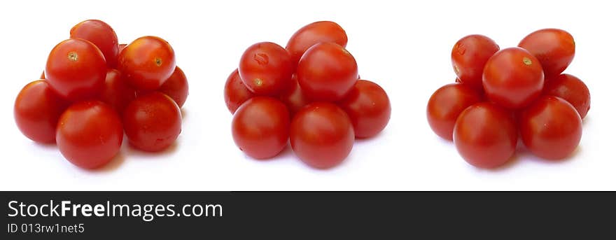 Tomatoes isolated on white background