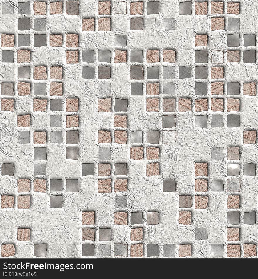 Wall mosaic seamless texture for background. Wall mosaic seamless texture for background.