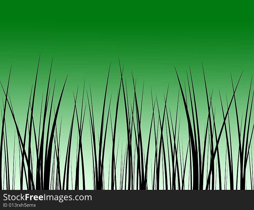 Green Gras Sunset Background