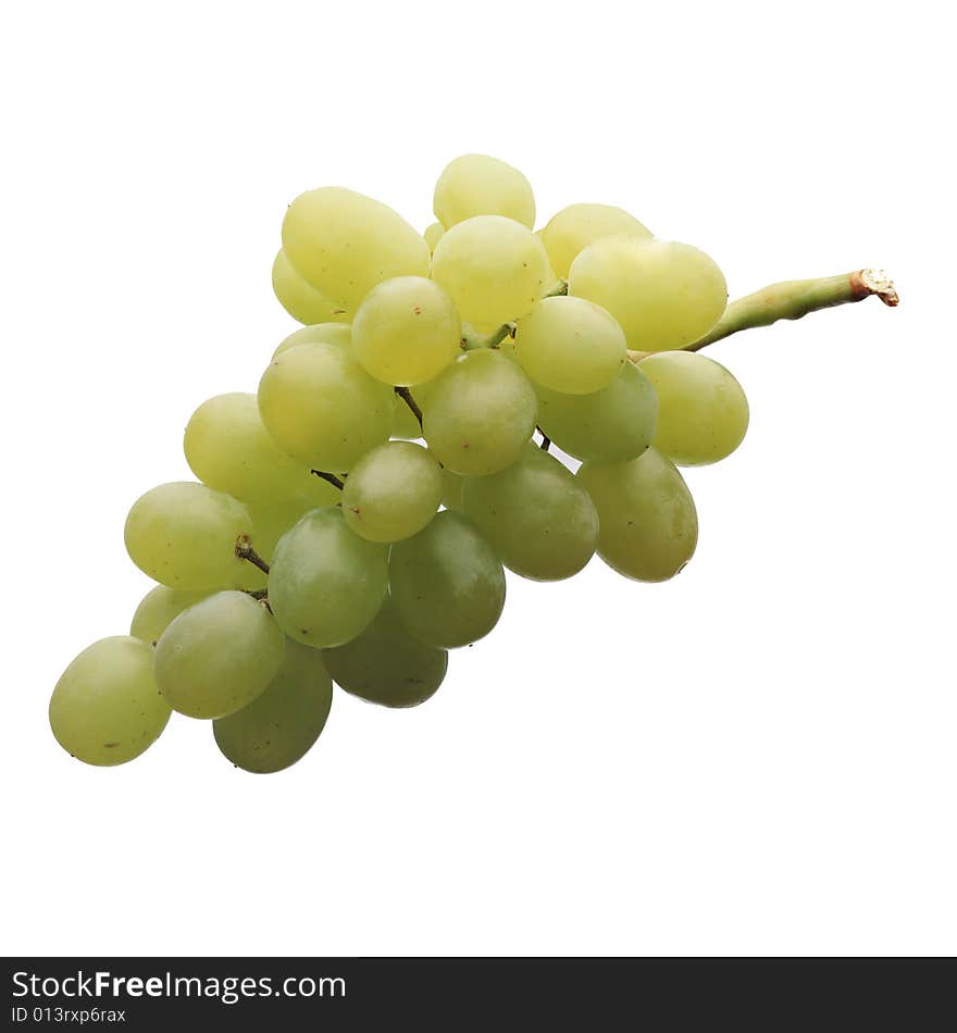 Ripe juicy green grapes