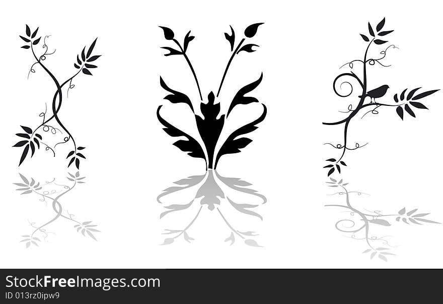 Floral vintage background - vector design elements for design. Floral vintage background - vector design elements for design