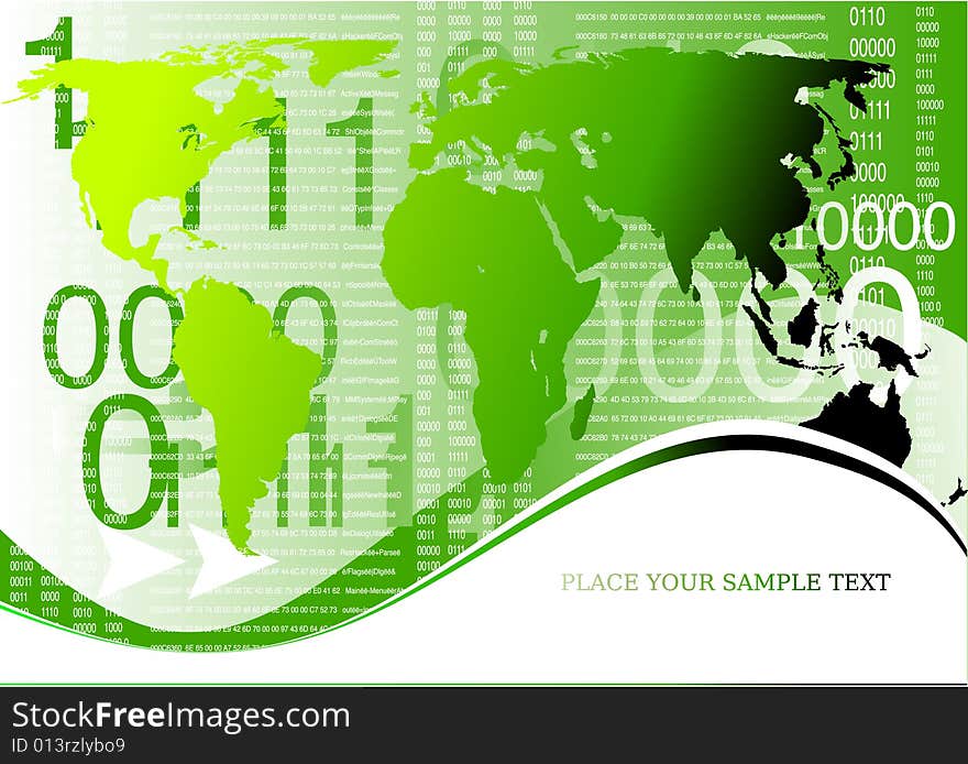 Corporate business globe background - illustration