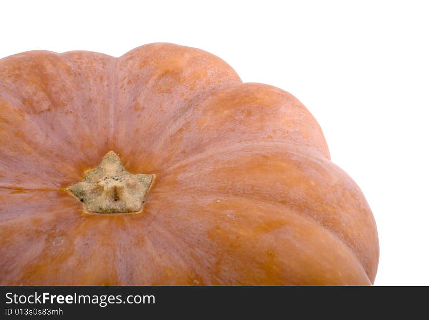 Orange pumpkin isolated on white