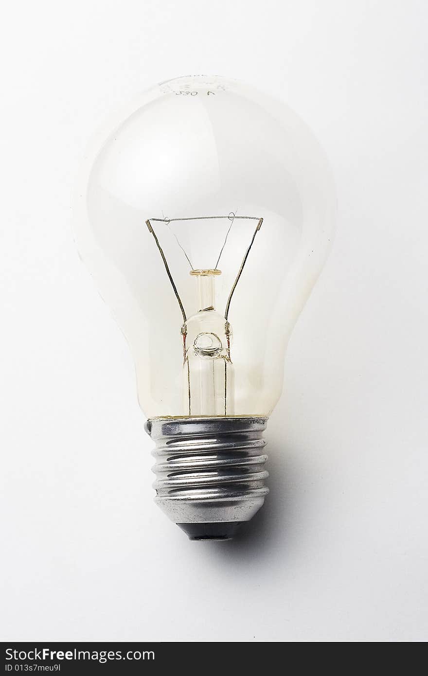 One Light bulb isolated over white