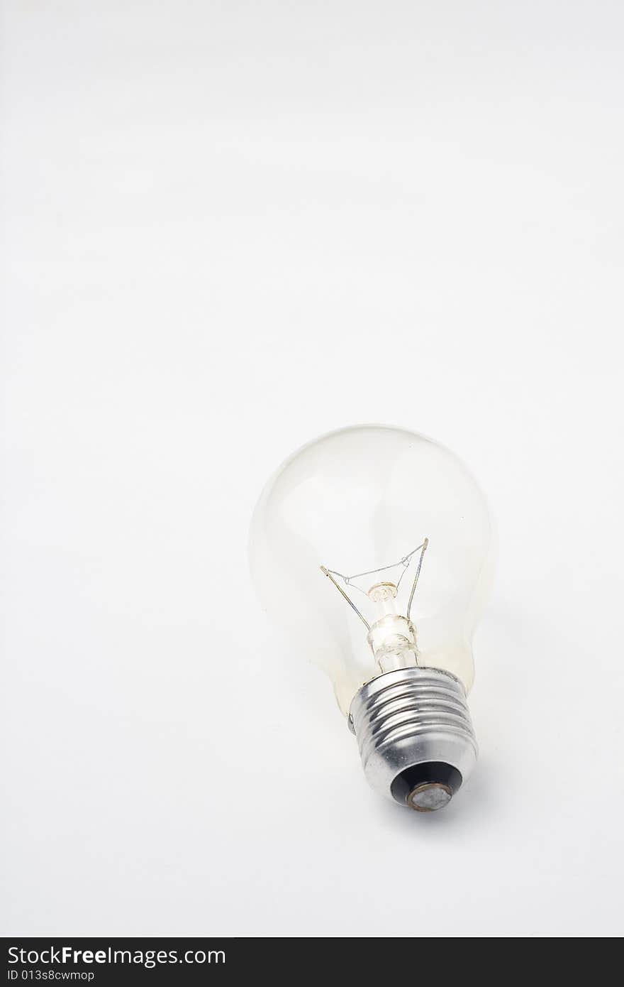 Single Light bulb isolated over white