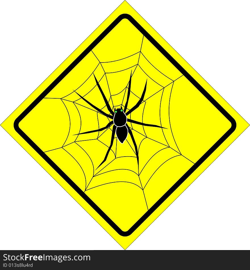 Warning Plate of a Spider