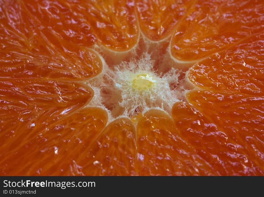 Beautiful colorful slice of orange