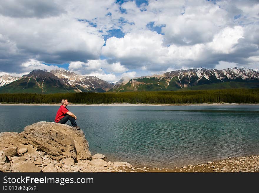 Lake and Mountains