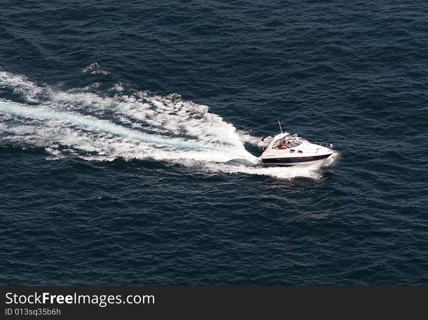 Launch sailing in Javea,Alicante;Spain. Launch sailing in Javea,Alicante;Spain