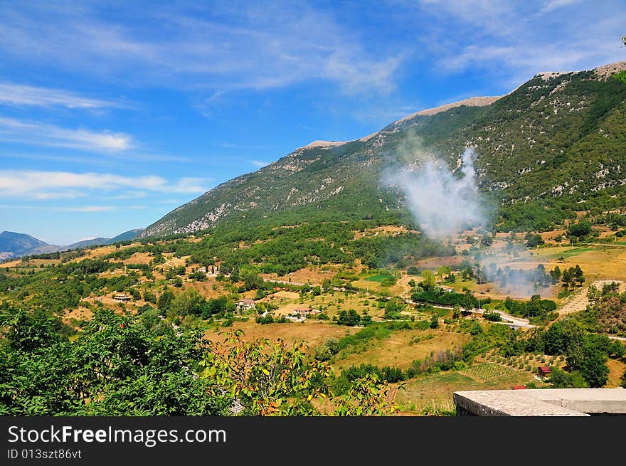 Abruzzo day time fireworks