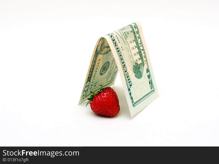 Strawberry Covered By Dollar