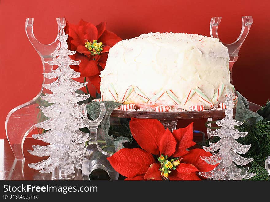 Shot of a holiday bakery candy cake