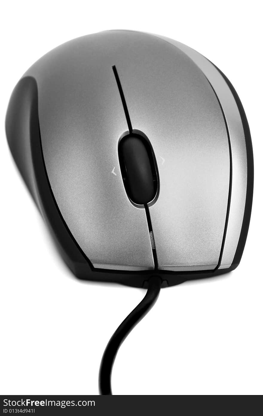 The mouse with a wheel on a white background