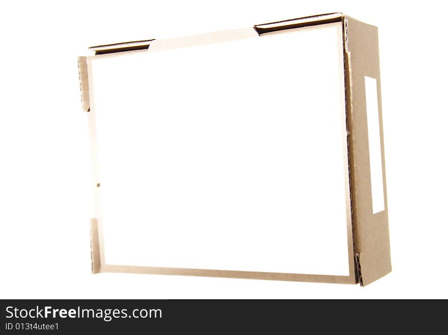 Box with copy-space against a white background