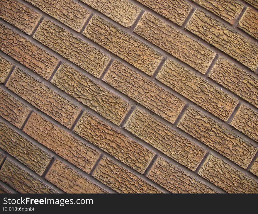 Image of a brick wall taken at an angle