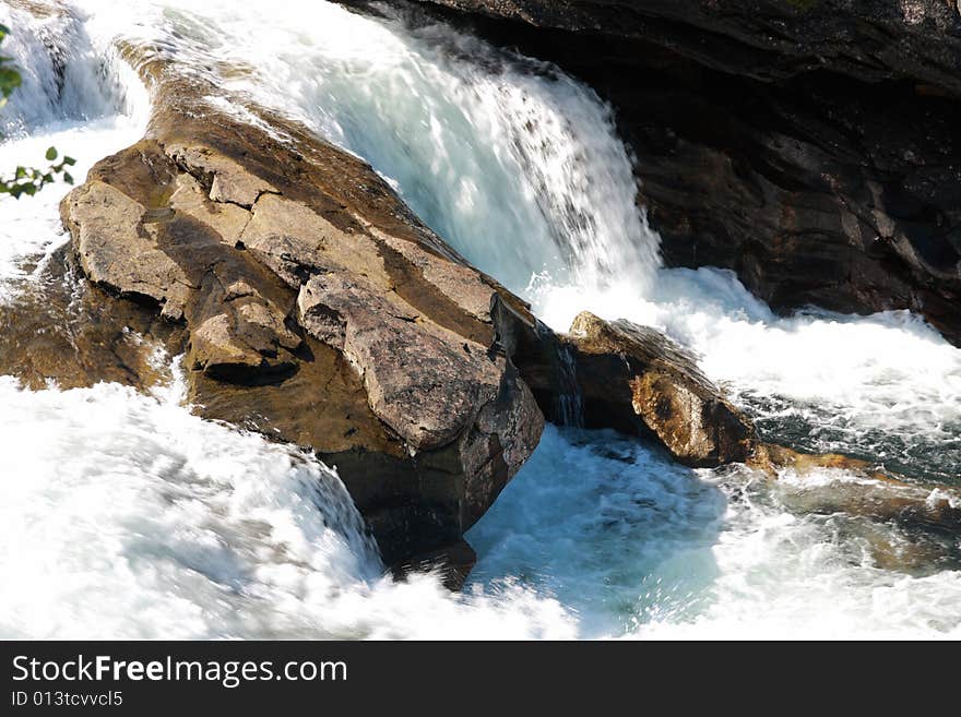 Flowing river, Abisko National Park in Sweden