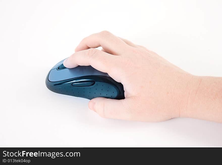 Hand with mouse