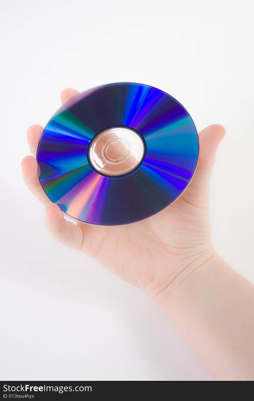 Hand holding a dvd