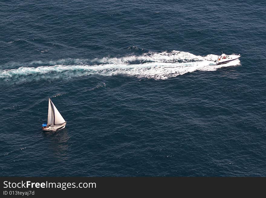 Sailing In Mediterranean Sea