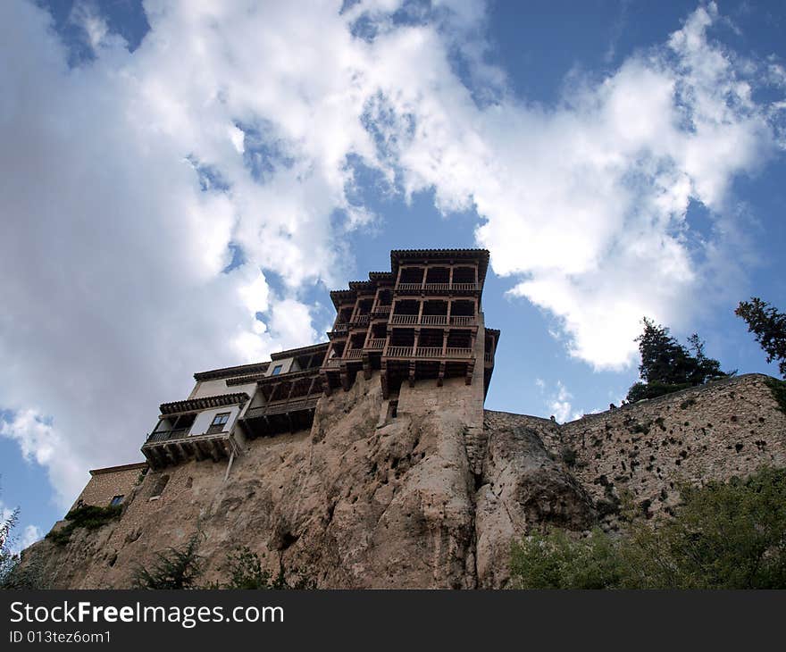 Typical hanging houses of Cuenca, Spain. Typical hanging houses of Cuenca, Spain.