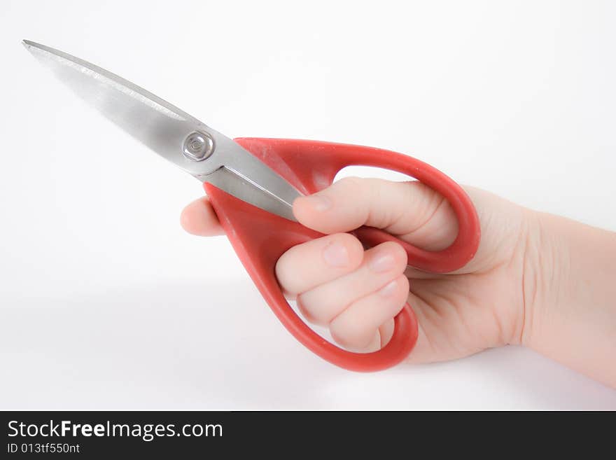 Woman Holding Scissors