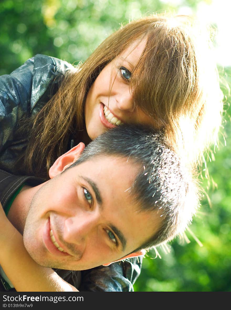 Happy young couple. Close up.