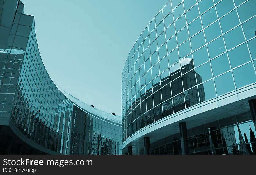 Modern building in the business area