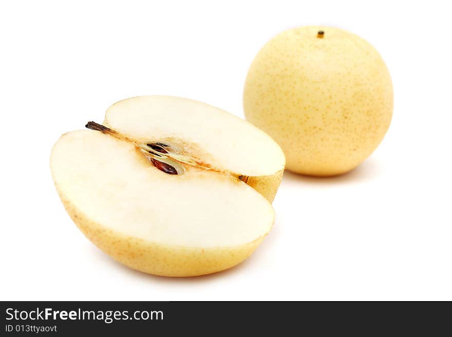 Sliced Nashi Pears