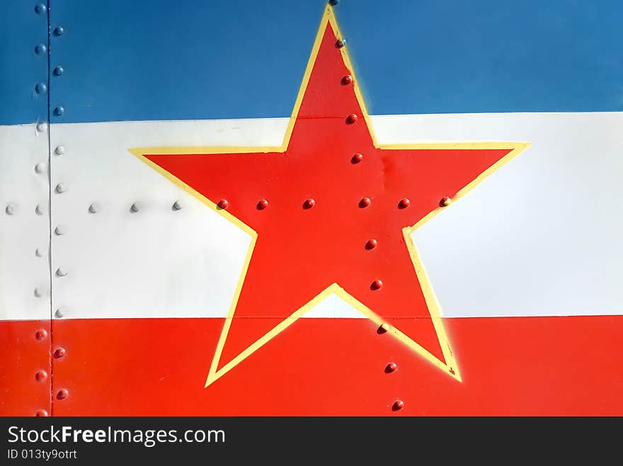 Yugoslav Flag On The Airplane Tail