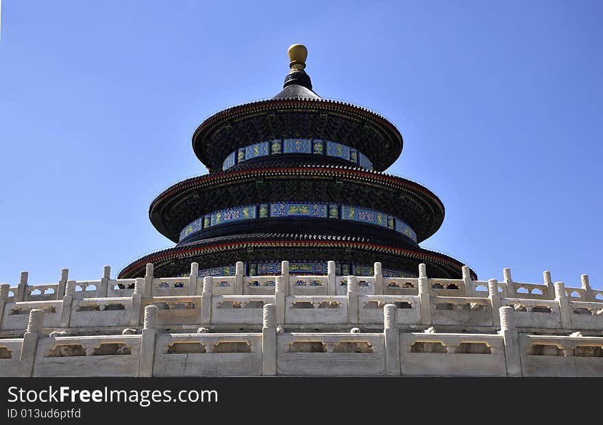 Chinese ancient building, building architecture, heaven temple in beijing