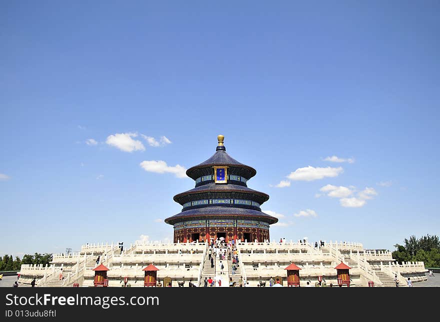 Chinese ancient building, building architecture, heaven temple in beijing