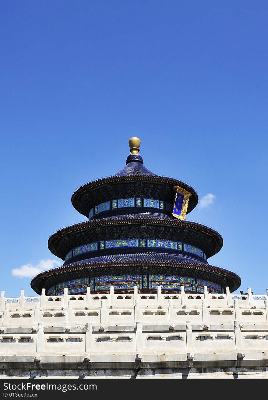 Chinese ancient building, building architecture, heaven temple in beijing