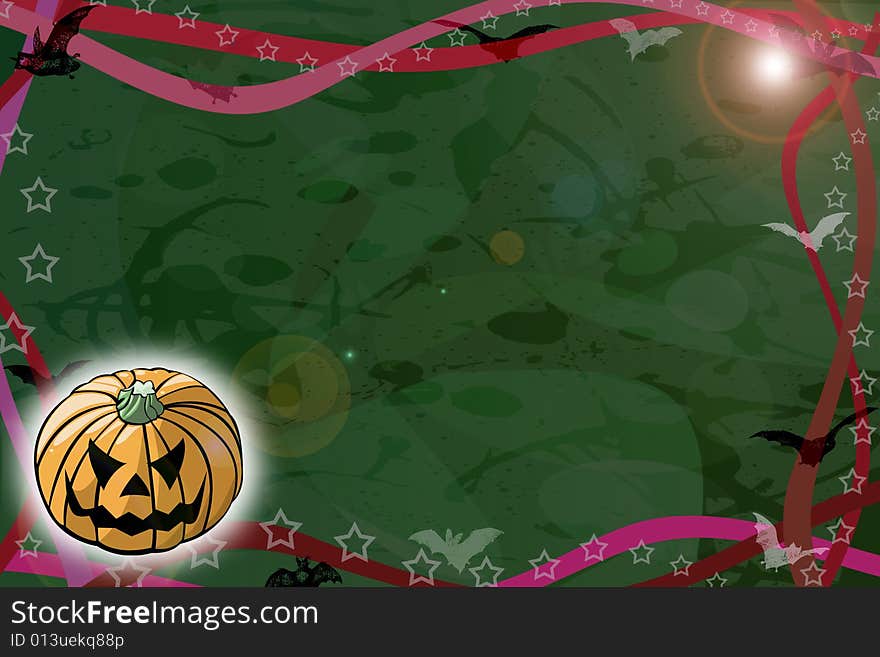 Computer made illustration of an Halloween dark background. Computer made illustration of an Halloween dark background