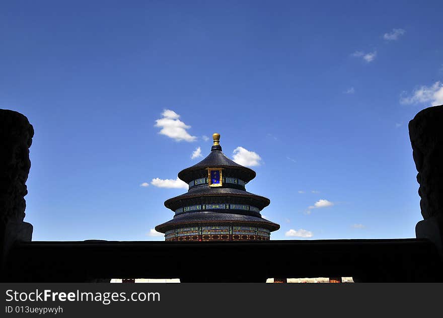 Chinese ancient building, building architecture, heaven temple in beijing