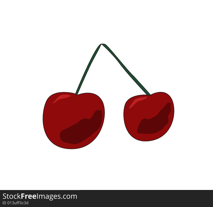 A Cute Vector Illustration Of Cherries