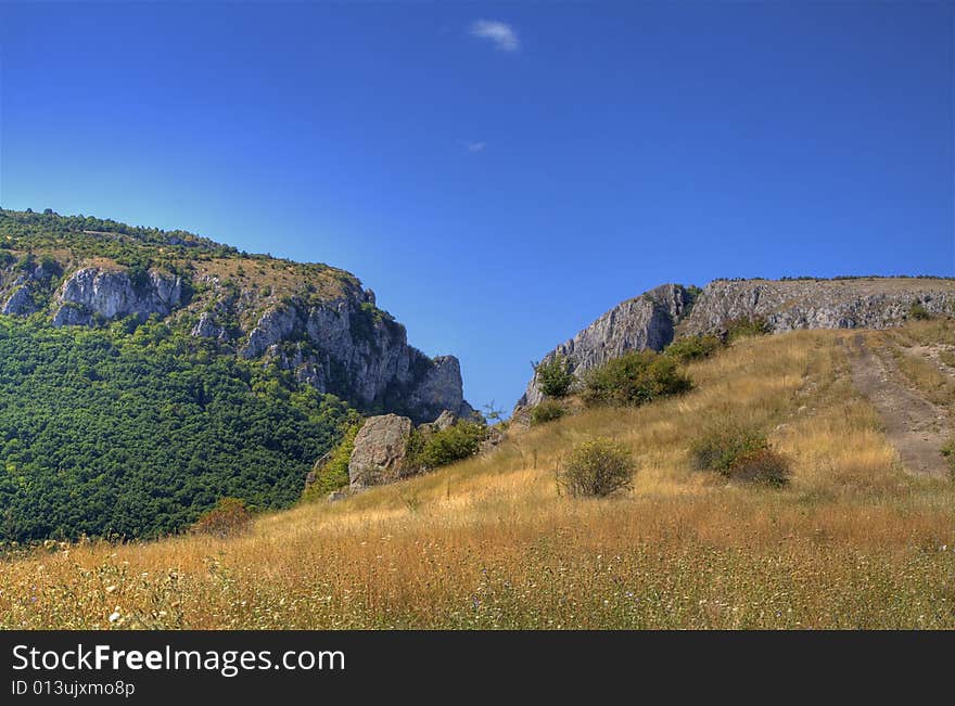 Landscape from Turda's canyon an important natural landmark from Transylvania,Romania.