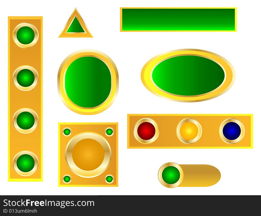 Vector set of web buttons. Vector set of web buttons