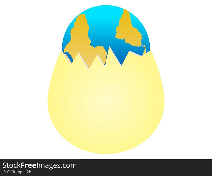 Globe in egg